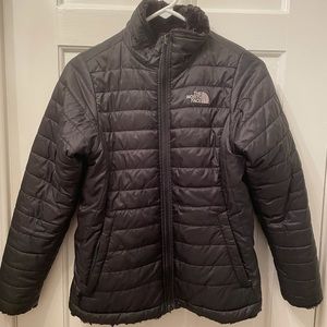 The North Face Girls Reversible Black Winter Coat